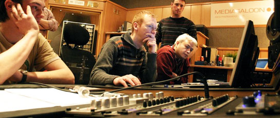 Band mixen in professionele studio